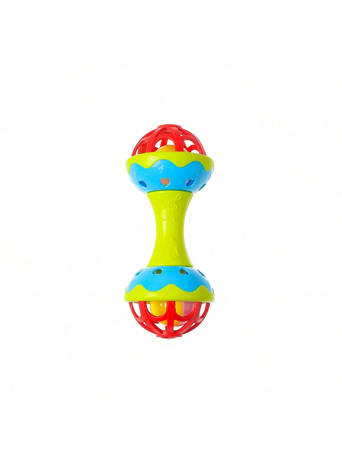 Toddler soothing double-headed rattle