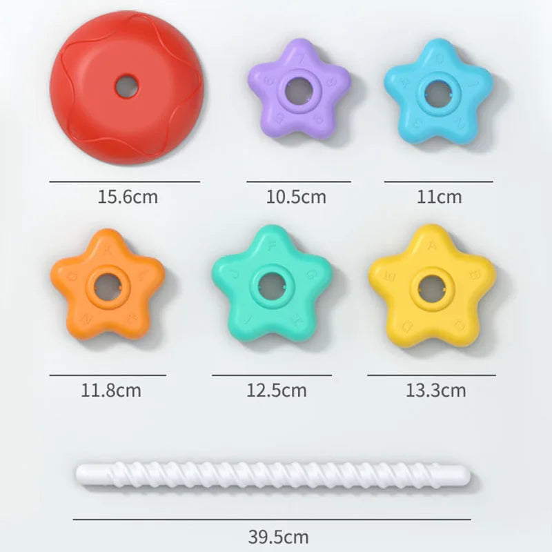 Rainbow rotating Montessori stacking to