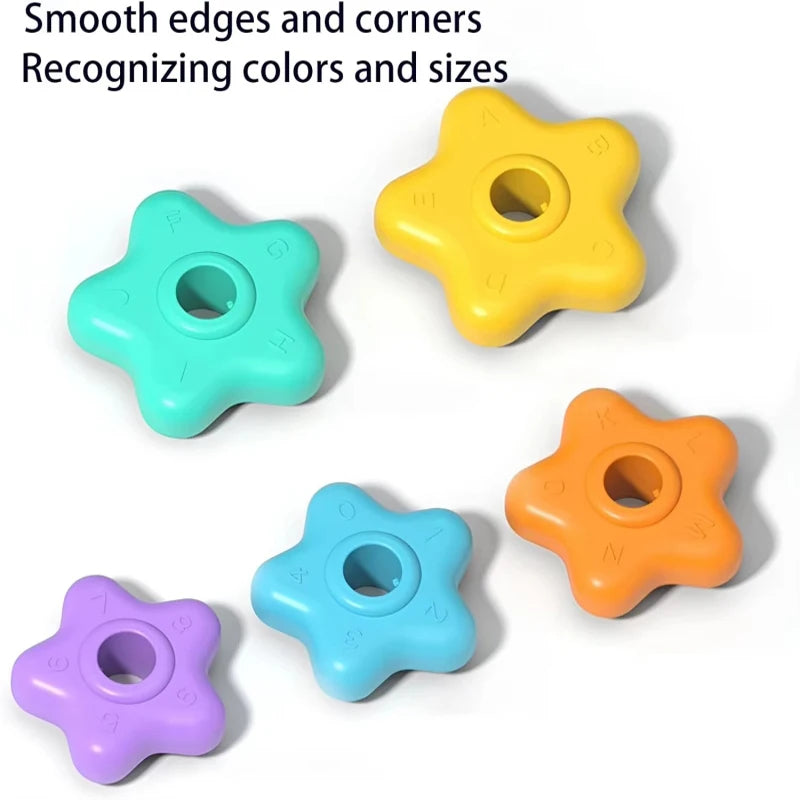Rainbow rotating Montessori stacking to