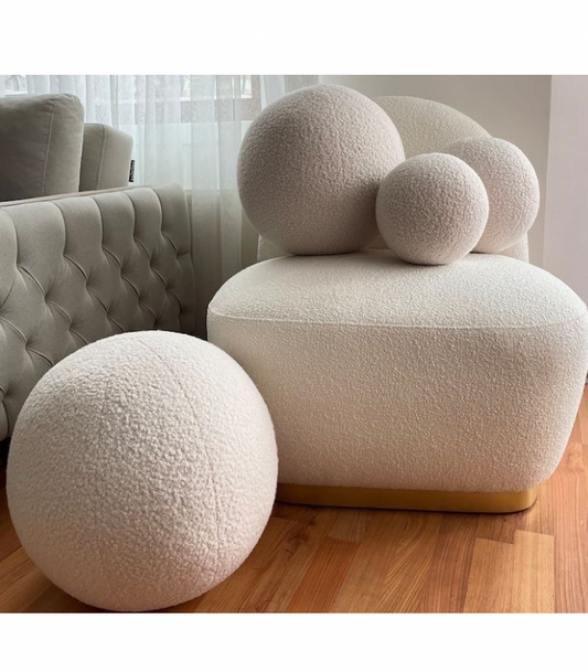Circular Ball Cushion Sphere Shaped Throw Pillow